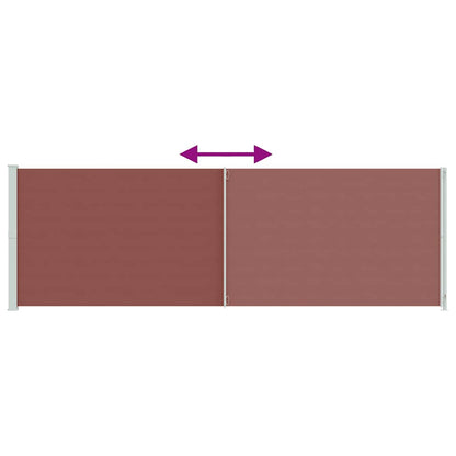 vidaXL Patio Retractable Side Awning 200x614 cm Brown