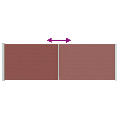 vidaXL Patio Retractable Side Awning 200x614 cm Brown