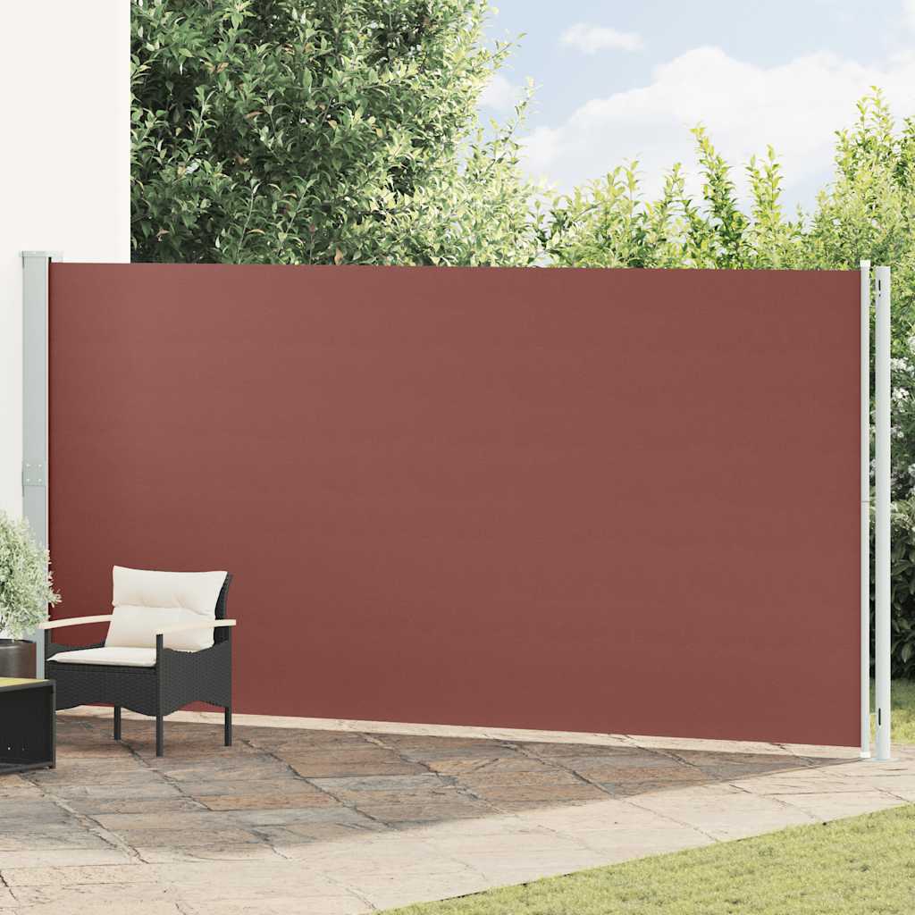 vidaXL Patio Retractable Side Awning 200x614 cm Brown