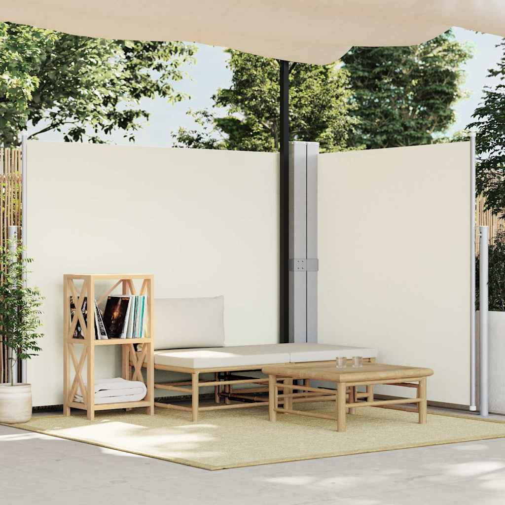 318001 vidaXL Retractable Side Awning Cream 180x600 cm