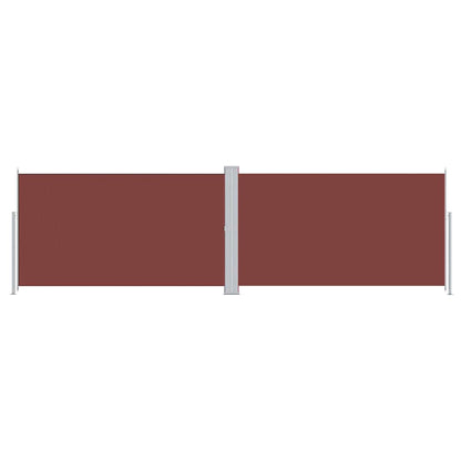 318003 vidaXL Retractable Side Awning Brown 180x600 cm