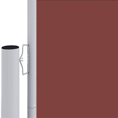 318003 vidaXL Retractable Side Awning Brown 180x600 cm