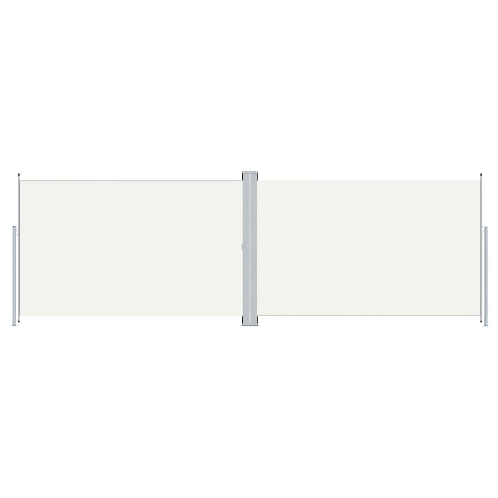 vidaXL Retractable Side Awning Cream 200x600 cm