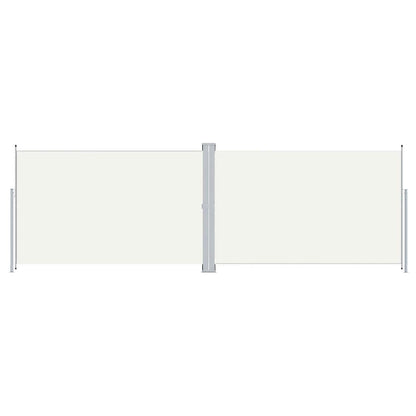 vidaXL Retractable Side Awning Cream 200x600 cm