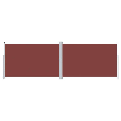 318009 vidaXL Retractable Side Awning Brown 200x600 cm