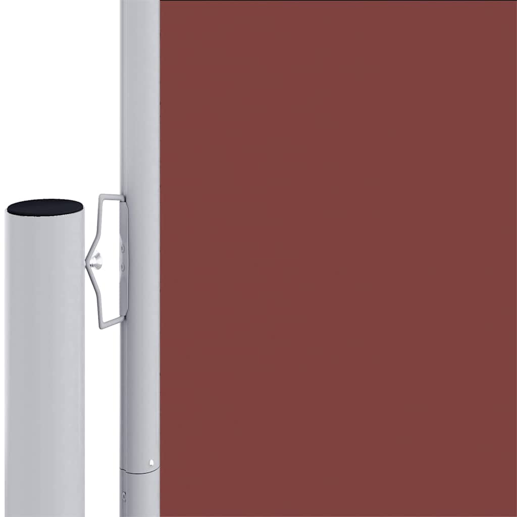 318009 vidaXL Retractable Side Awning Brown 200x600 cm