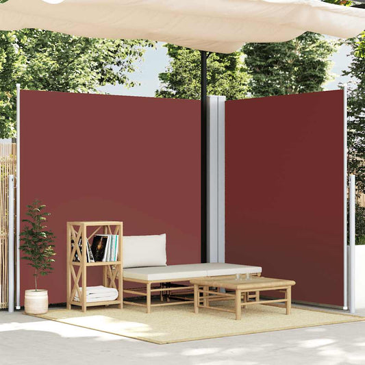 vidaXL Retractable Side Awning Brown 200x600 cm