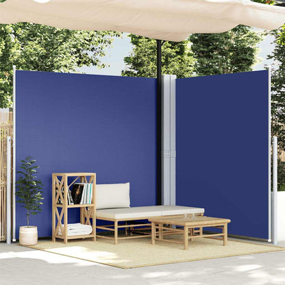 vidaXL Retractable Side Awning Blue 200x600 cm
