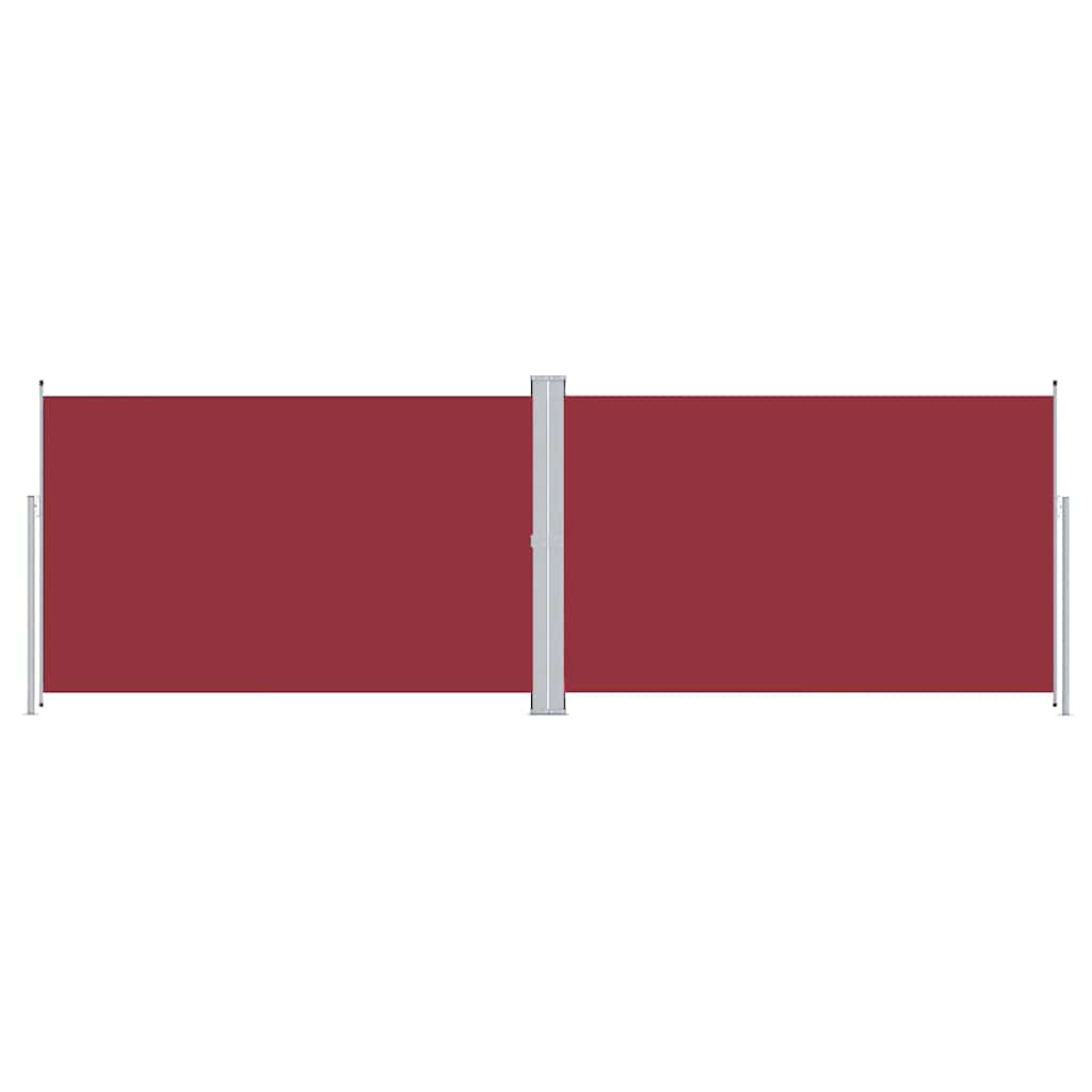 318011 vidaXL Retractable Side Awning Red 200x600 cm