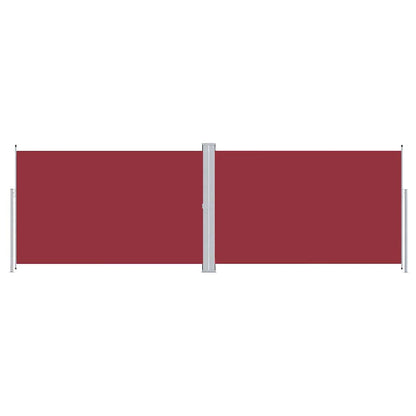 318011 vidaXL Retractable Side Awning Red 200x600 cm