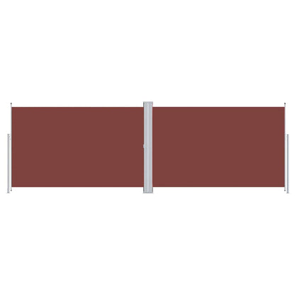 318015 vidaXL Retractable Side Awning Brown 220x600 cm