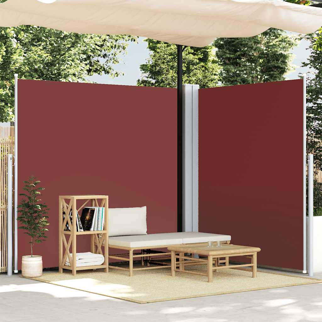 vidaXL Retractable Side Awning Brown 220x600 cm