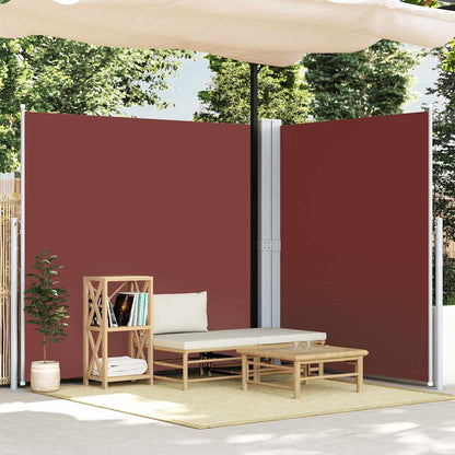 318015 vidaXL Retractable Side Awning Brown 220x600 cm