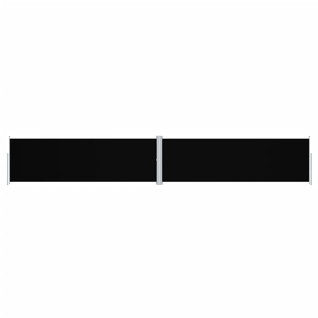 vidaXL Side Awning | Black | Polyester with PU coating, Steel, Aluminium