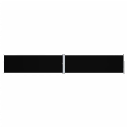 vidaXL Side Awning | Black | Polyester with PU coating, Steel, Aluminium