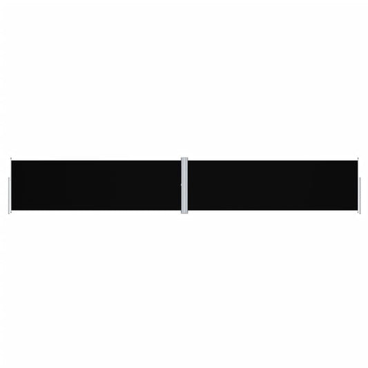 vidaXL Side Awning | Black | Polyester with PU coating, Steel, Aluminium