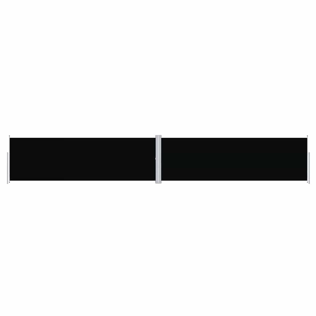 vidaXL Retractable Side Awning Black 160x1000 cm