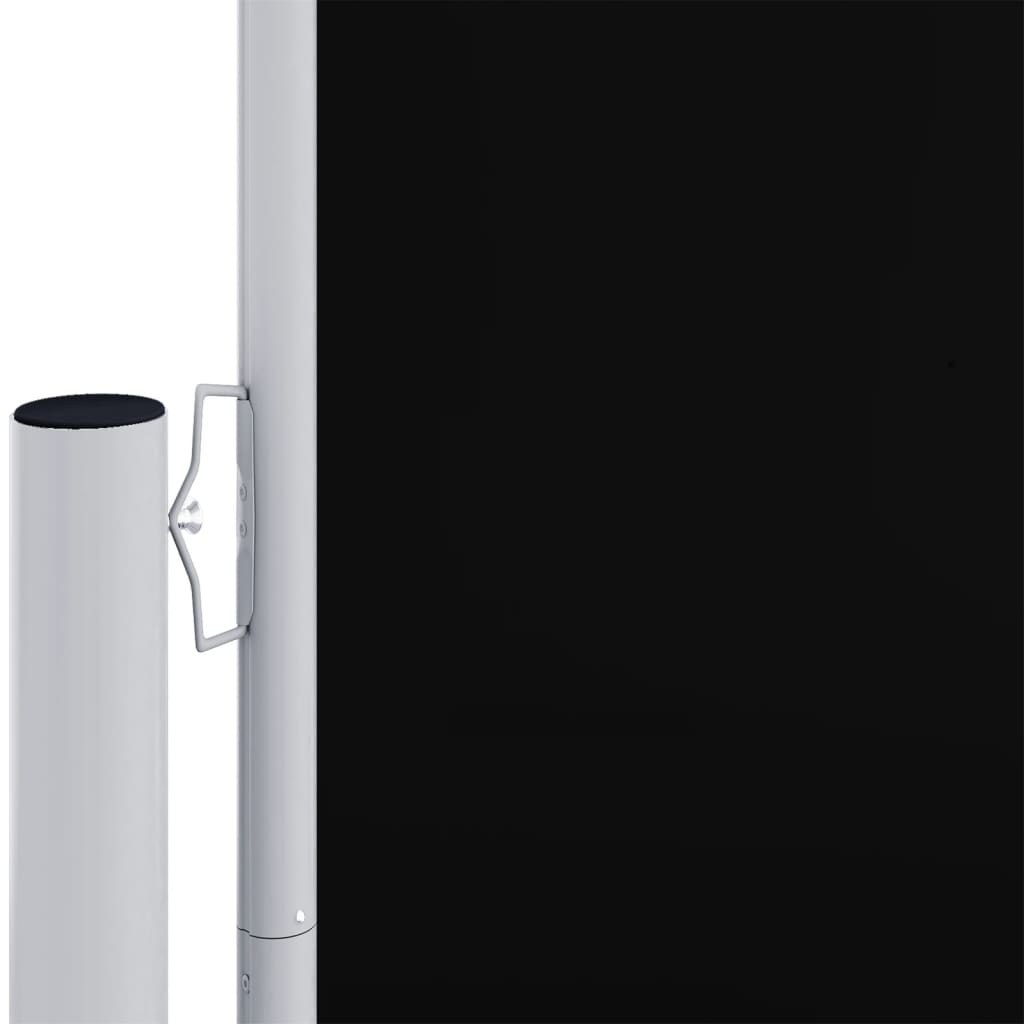 vidaXL Side Awning | Black | Polyester with PU coating, Steel, Aluminium