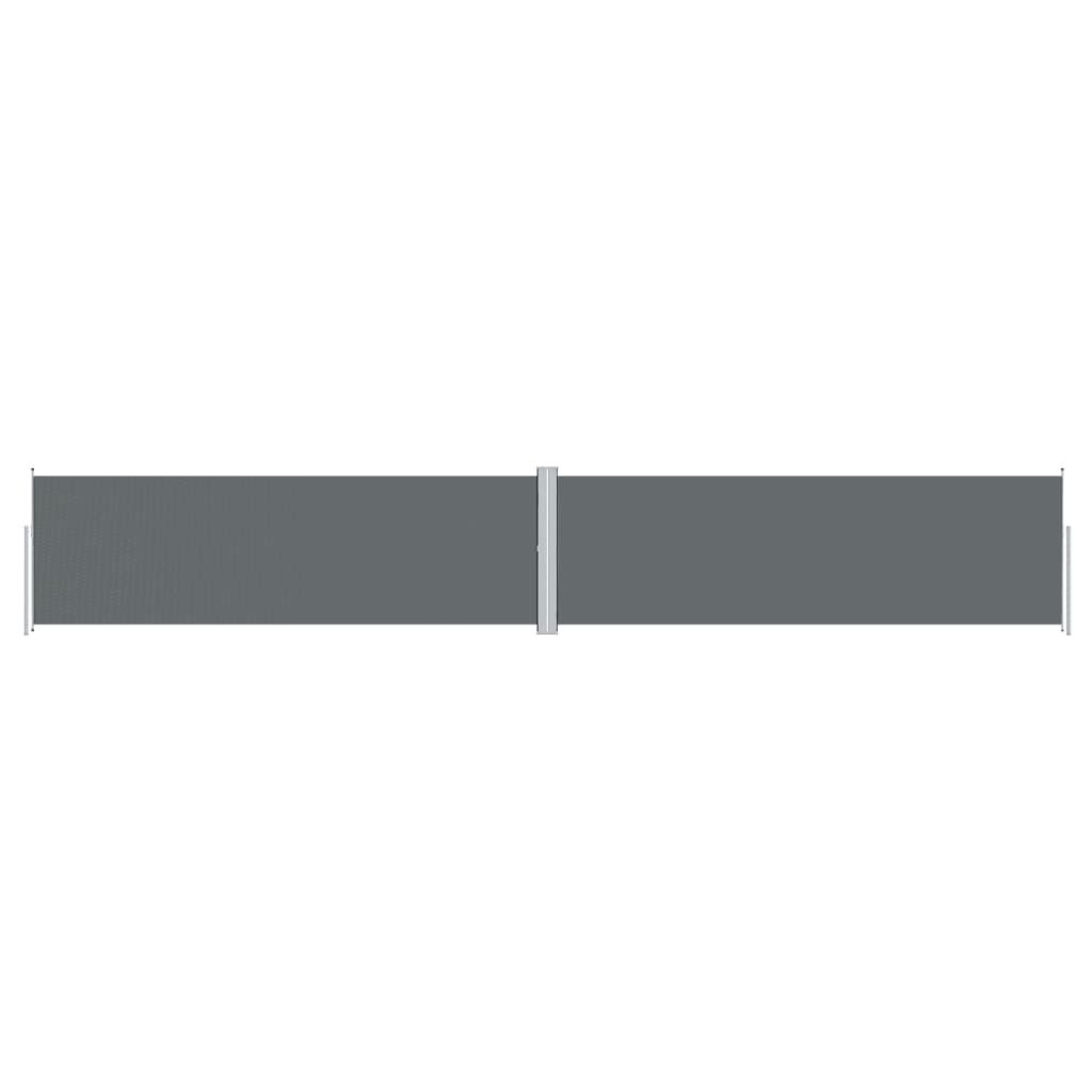 vidaXL Retractable Side Awning Anthracite 160x1000 cm