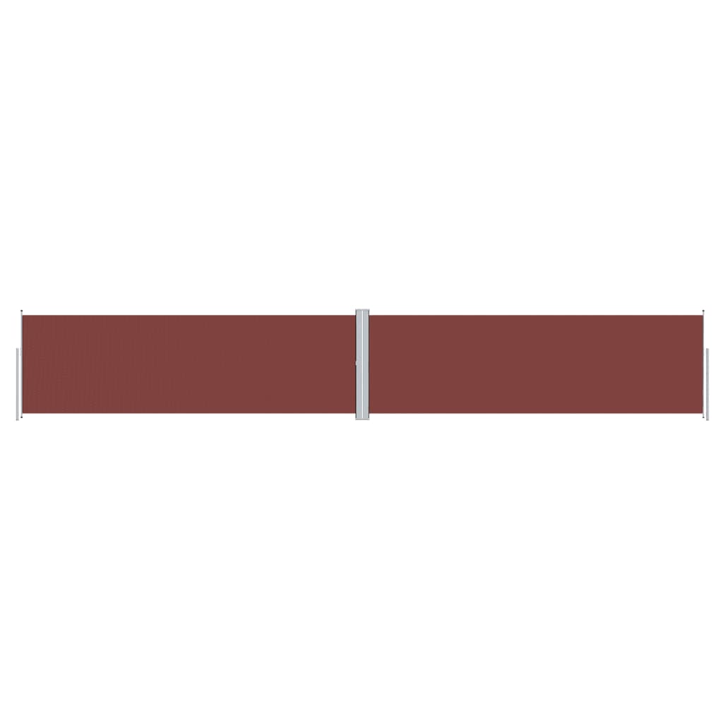vidaXL Retractable Side Awning Brown 160x1000 cm