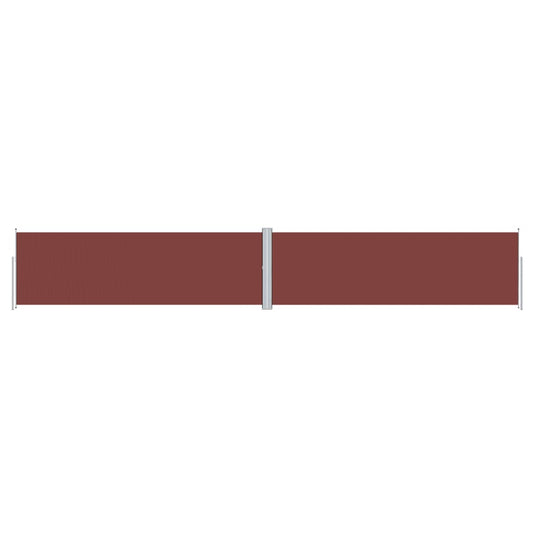 vidaXL Retractable Side Awning Brown 160x1000 cm