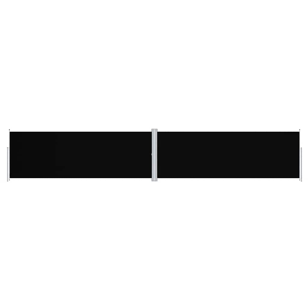 vidaXL Side Awning | Black | 100% Polyester with PU coating | Large