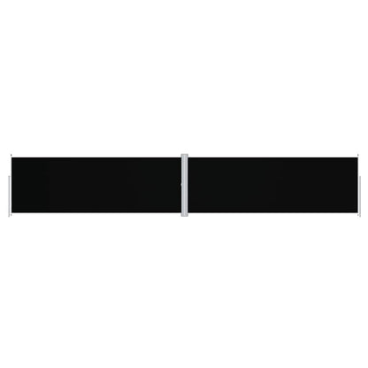 vidaXL Retractable Side Awning Black 180x1000 cm