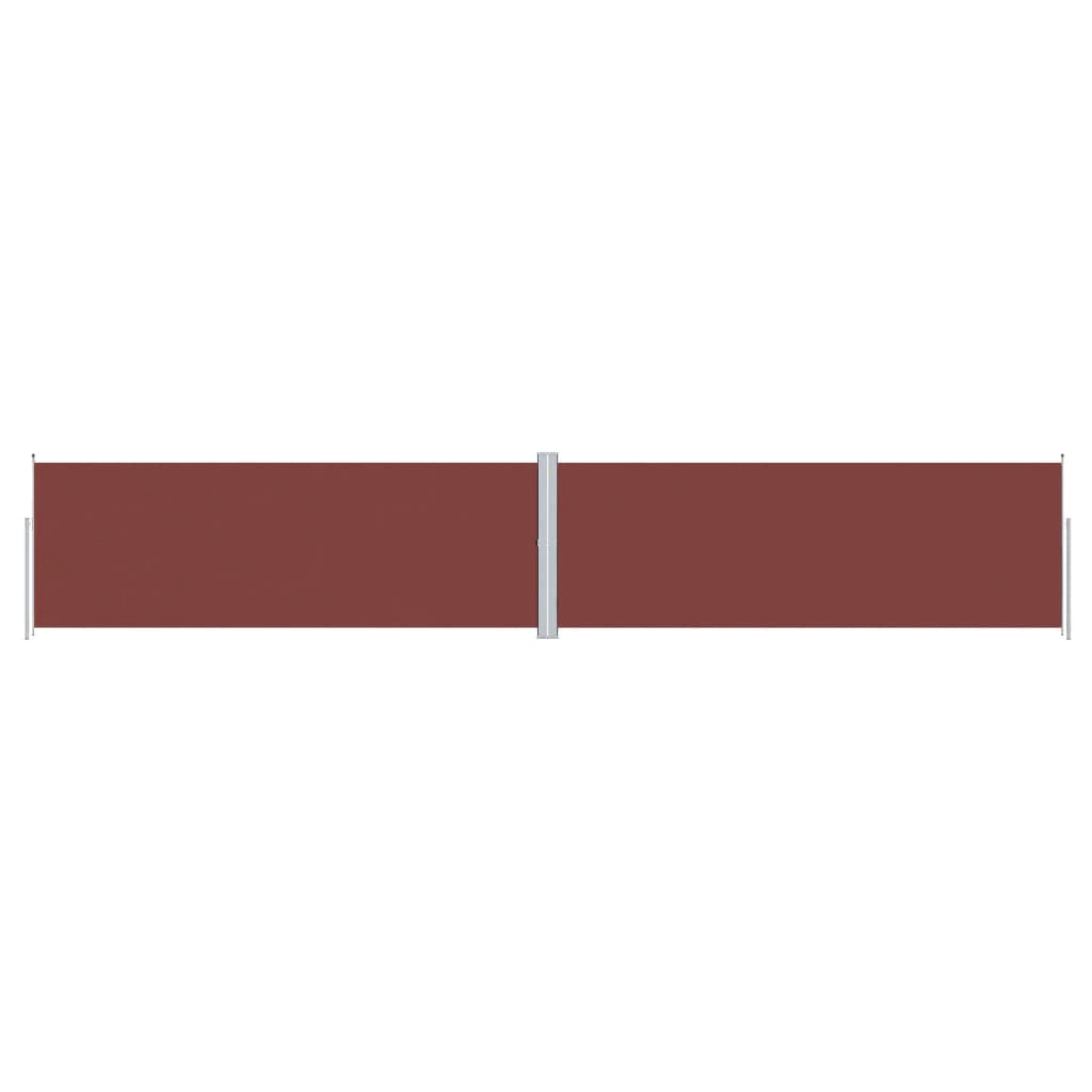 vidaXL Retractable Side Awning Brown 180x1000 cm