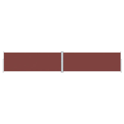 vidaXL Retractable Side Awning Brown 180x1000 cm