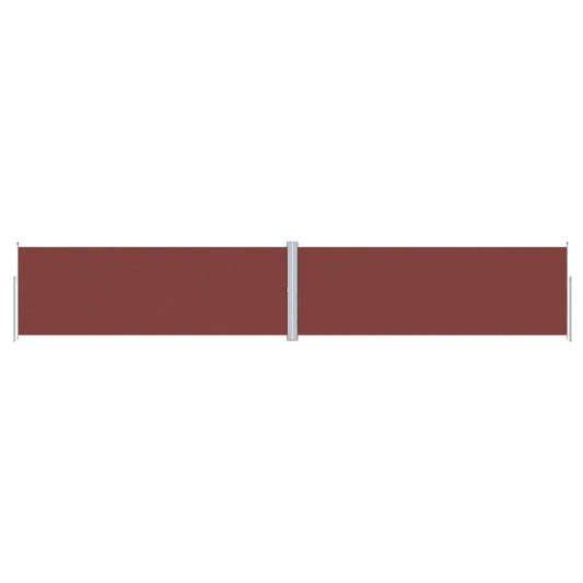 vidaXL Retractable Side Awning Brown 180x1000 cm