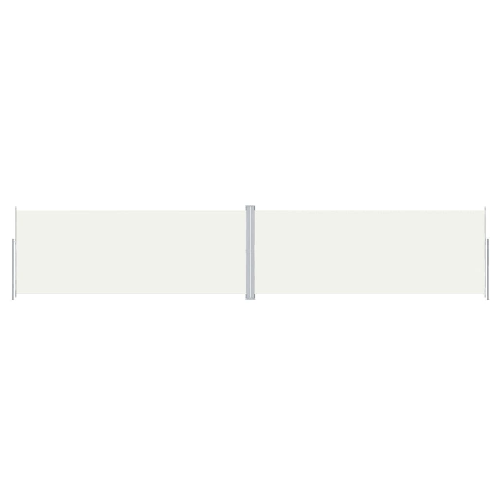 vidaXL Retractable Side Awning Cream 200x1000 cm