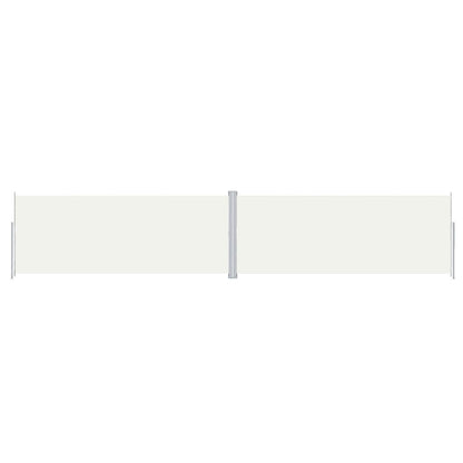 vidaXL Retractable Side Awning Cream 200x1000 cm