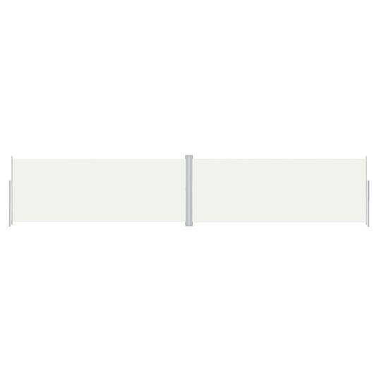vidaXL Retractable Side Awning Cream 200x1000 cm
