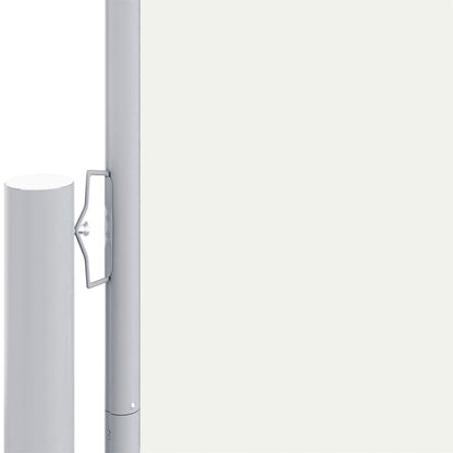 vidaXL Retractable Side Awning Cream 200x1000 cm