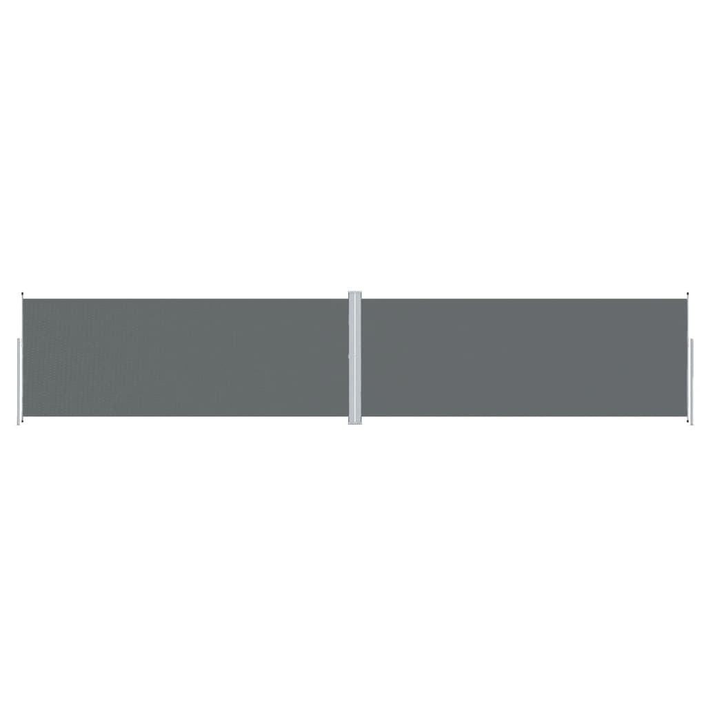 vidaXL Retractable Side Awning Anthracite 200x1000 cm