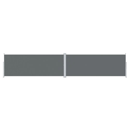 vidaXL Retractable Side Awning Anthracite 200x1000 cm