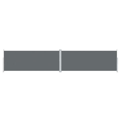 318044 vidaXL Retractable Side Awning Anthracite 200x1000 cm