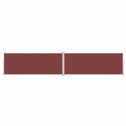 vidaXL Retractable Side Awning Brown 200x1000 cm