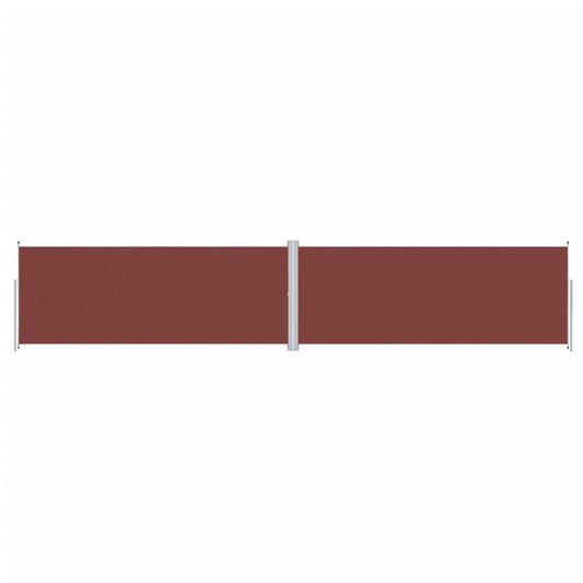 vidaXL Retractable Side Awning Brown 200x1000 cm