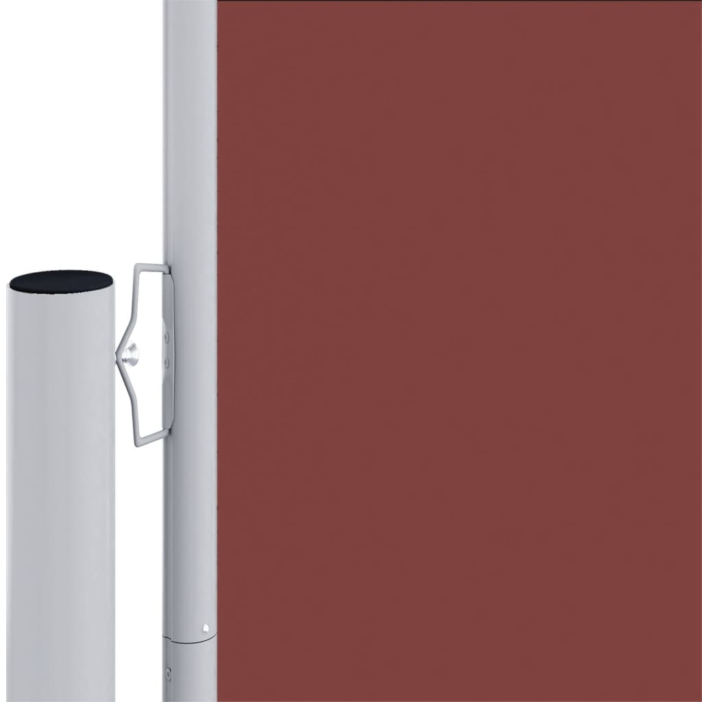 vidaXL Retractable Side Awning Brown 200x1000 cm