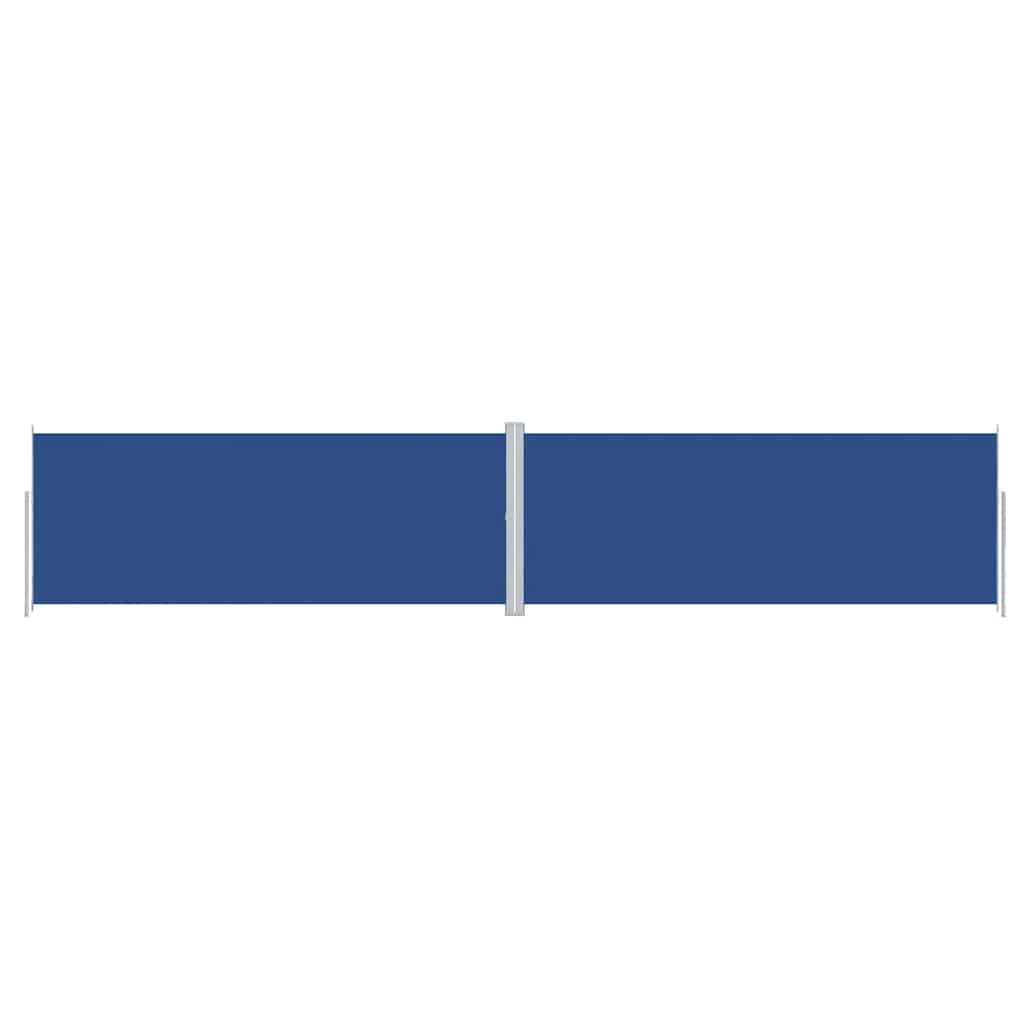 vidaXL Retractable Side Awning Blue 200x1000 cm