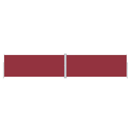 318047 vidaXL Retractable Side Awning Red 200x1000 cm