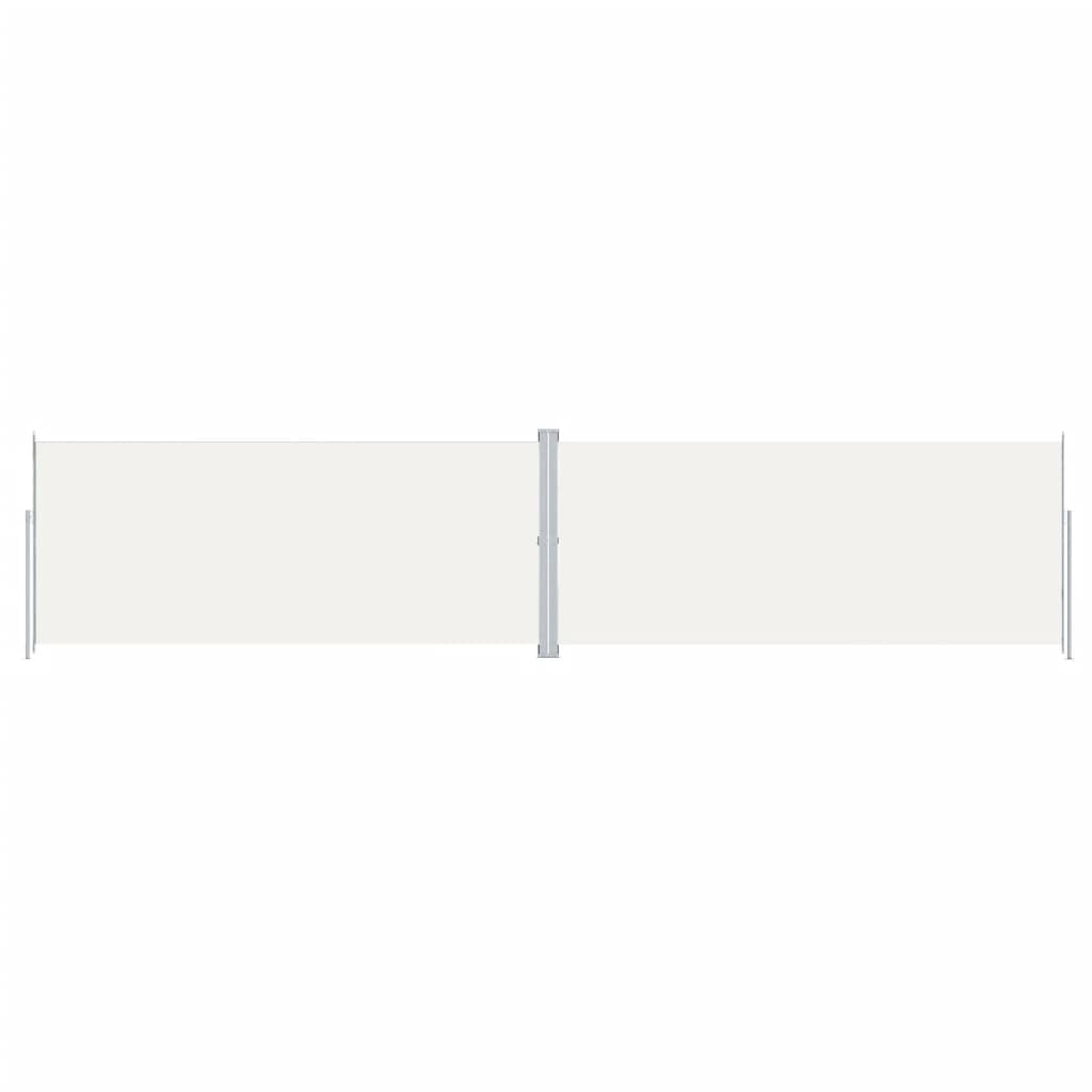 vidaXL Retractable Side Awning Cream 220x1000 cm