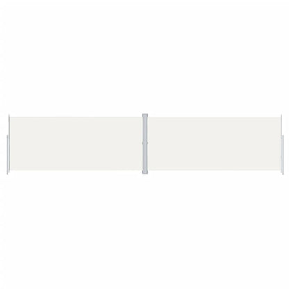vidaXL Retractable Side Awning Cream 220x1000 cm
