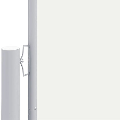 vidaXL Retractable Side Awning Cream 220x1000 cm