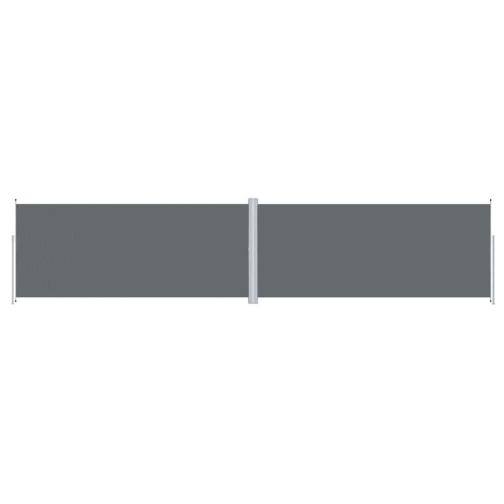 318050 vidaXL Retractable Side Awning Anthracite 220x1000 cm