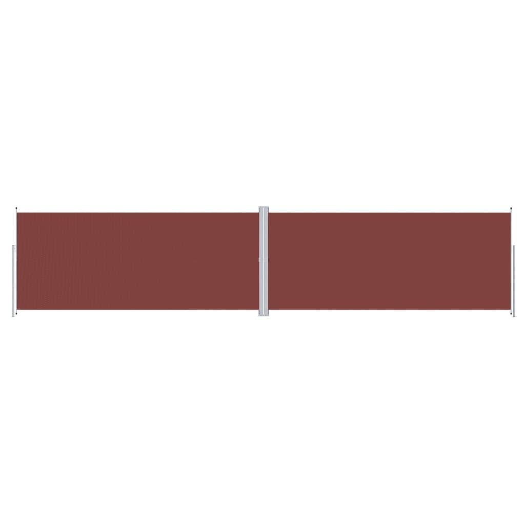 vidaXL Retractable Side Awning Brown 220x1000 cm