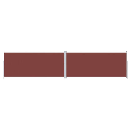 vidaXL Retractable Side Awning Brown 220x1000 cm