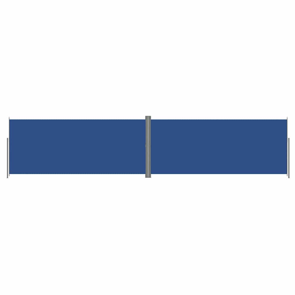 318052 vidaXL Retractable Side Awning Blue 220x1000 cm