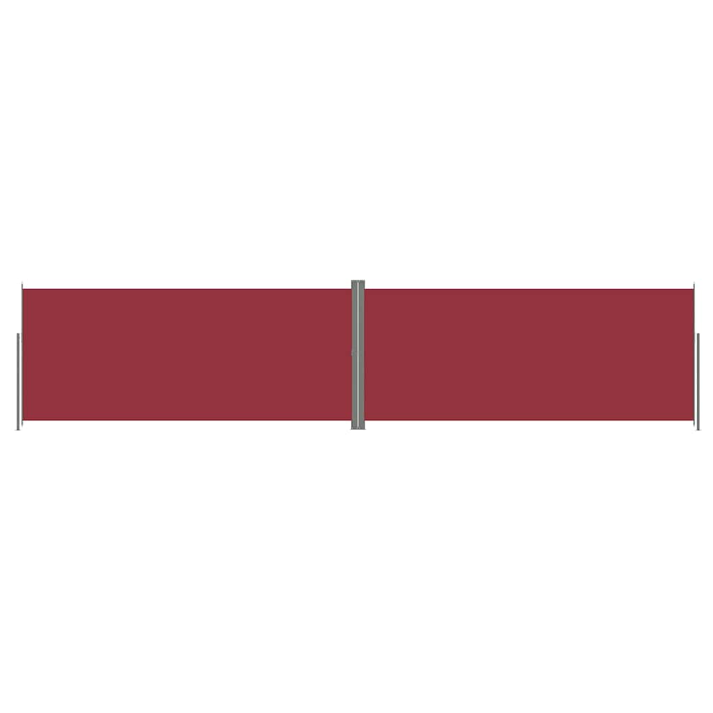 318053 vidaXL Retractable Side Awning Red 220x1000 cm